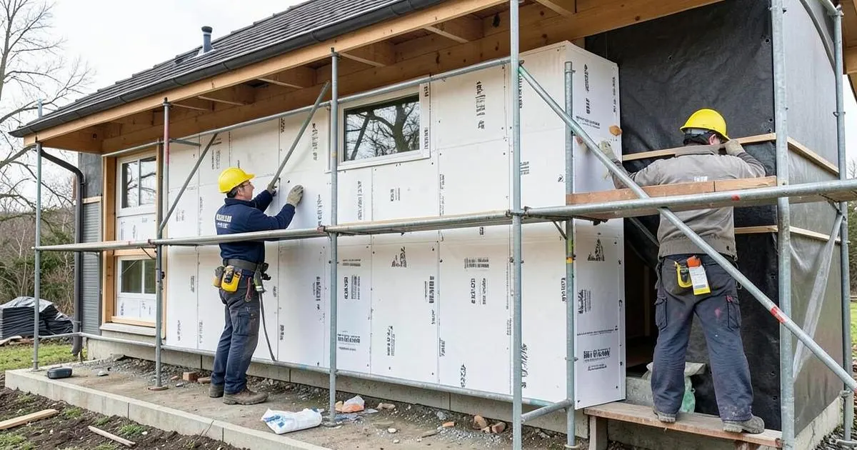 Chantier d’isolation par l’extérieur à Mulhouse